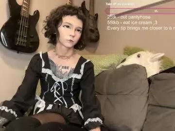dandelion_sea — Your doll is here.. Wanna play with me?  c: pvt open - Goal: Take off my stockings [311 tokens left] #femboy #trans #stockings #goth #sissy