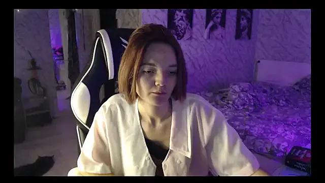 Kitti_study — Sucking gently on a purple dildo